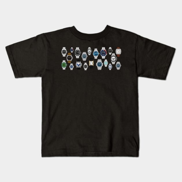 Luxury Watches Kids T-Shirt by HSDESIGNS